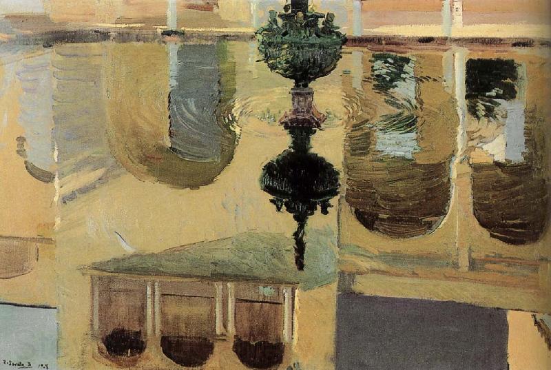 Joaquin Sorolla The reflection of the pool water France oil painting art